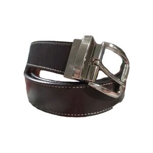 Lee Reversible Dark Brown/ Cognac, BONDED LEATHER, BELT SIZE 38